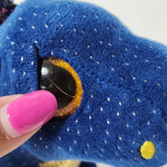 Ty Beanie Boos Saffire Blue Gold Metallic Dragon Plush Stuffed Animal Hang Tags - Picture 11 of 11